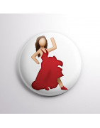 Chapa alfiler Flamenca Whatsapp