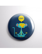 Chapa alfiler Mono Om