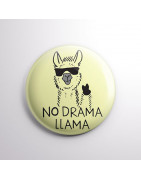 Chapa alfiler No drama llama