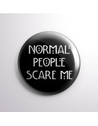 Chapa alfiler Normal people scares me