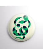 Chapa alfiler Serpiente – Calavera