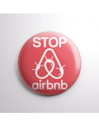 Chapa alfiler Stop Airbnb