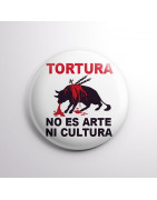 Chapa alfiler No es arte, es Tortura