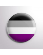 Chapa alfiler Bandera Orgullo Asexual