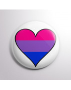 Chapa alfiler Corazón Orgullo Bisexual