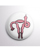 Chapa-alfiler OVARIOS FUCK YOU || Chapas feministas
