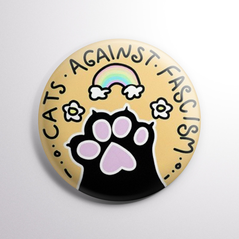 Chapa alfiler Cats against fascism Chapa alfiler Cats against fascism