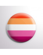 Chapa alfiler Bandera orgullo Lésbico