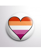 Chapa alfiler Corazón orgullo Lésbico