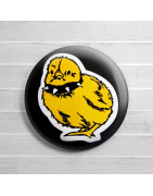 Chapa alfiler Pollito Punk