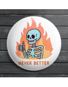 Chapa alfiler Never Better