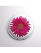 Chapa alfiler Flor Rosa